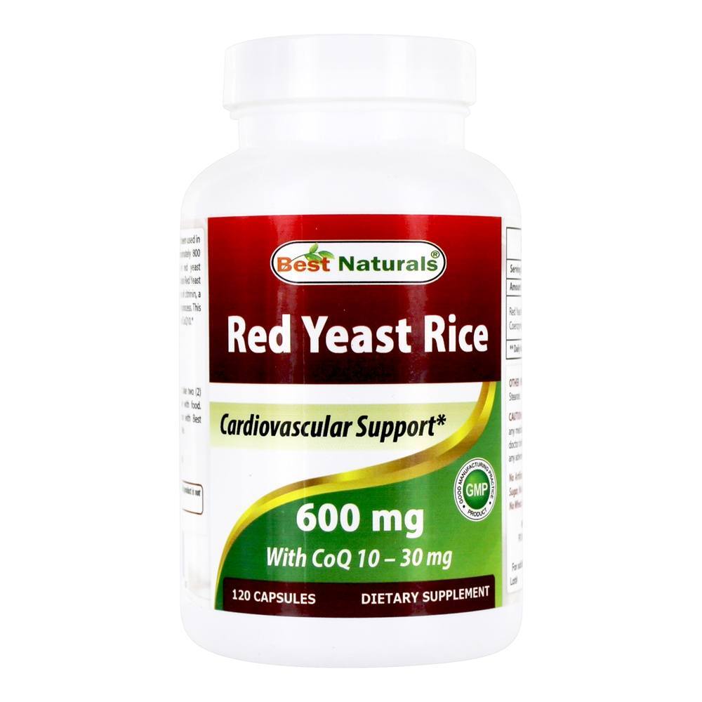 Suporte Cardiovascular do Red Yeast Rice 600 mg . - Cápsulas 120 Best Naturals