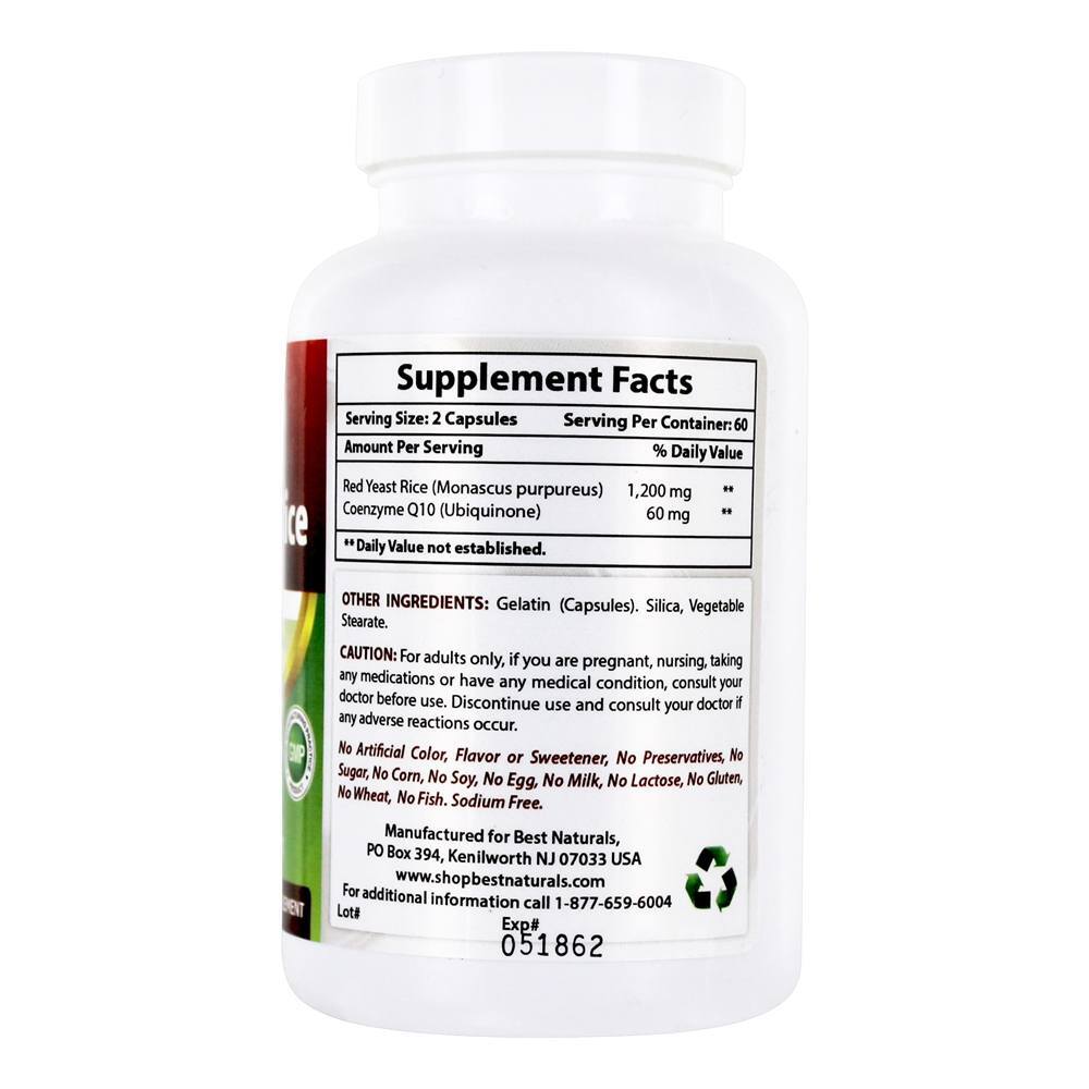 Suporte Cardiovascular do Red Yeast Rice 600 mg . - Cápsulas 120 Best Naturals - Imagem 2
