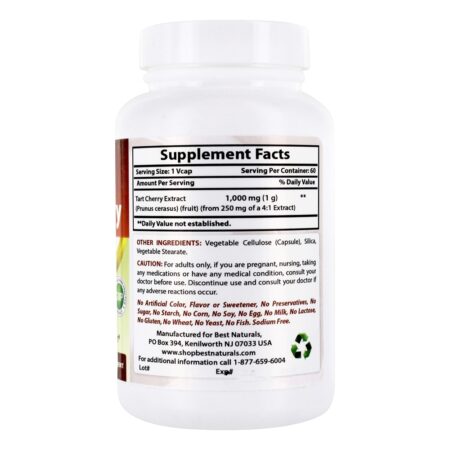 Fórmula Antioxidante Tart Cherry Nature 1000 mg . - 60 VCap (s) Best Naturals - Image 2