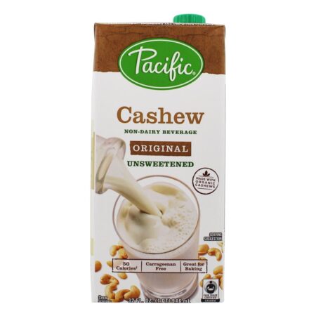 Original não adoçado da bebida Non-Dairy do caju - 32 fl. oz. Pacific Foods