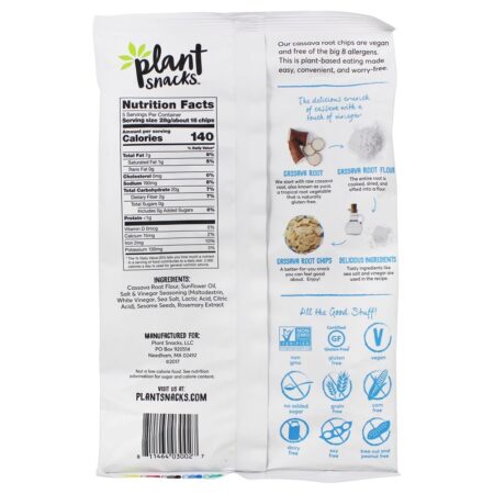 Chips de Raiz de Mandioca Sal e Vinagre - 5 oz. Plant Snacks - Image 2