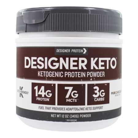 Designer Keto Proteína Pure Pó Chocolate - 12 oz. Designer Protein