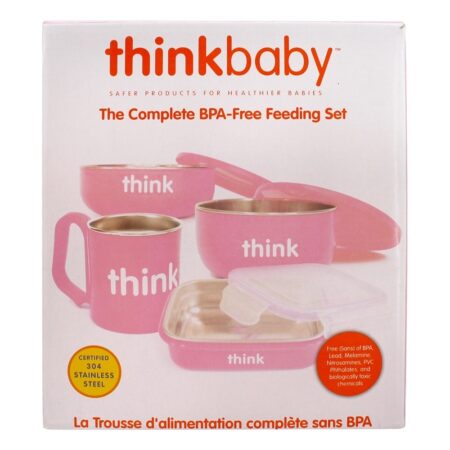 O Completo BPA-Free Feeding Set Rosa - 1 conjunto (s) Thinkba - Imagem 2