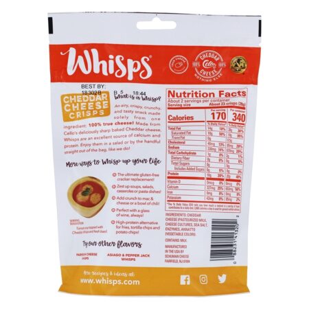 Whisps Queijo Crisps Queijo Cheddar - 2.12 oz. Cello - Image 2