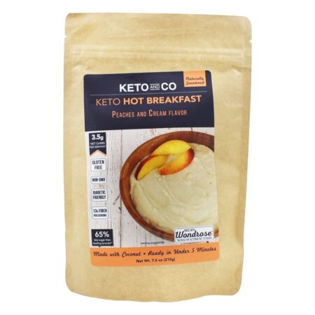 Café da Manhã Quente Keto Peaches & Cream - 7.6 oz. Keto and Co