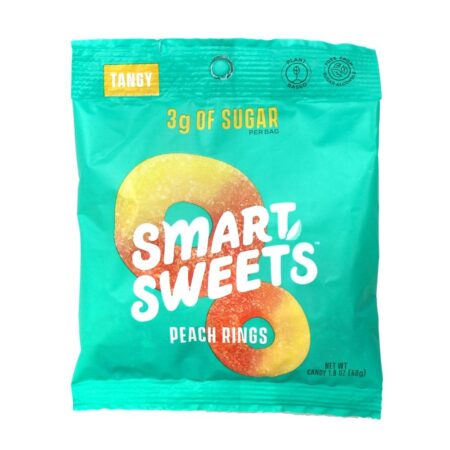 Pêssego Gomoso Tangy Anéis de Pêssego - 12 Malas SmartSweets - Image 4