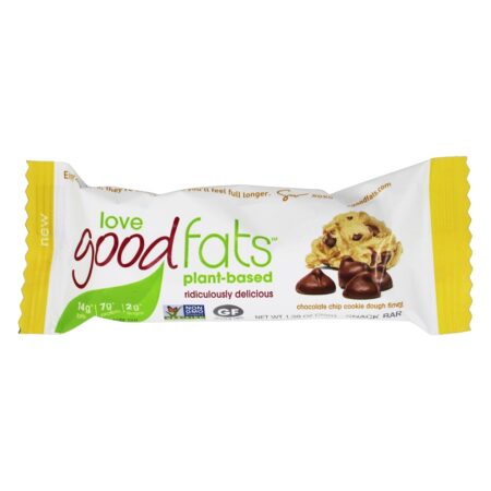 Keto amigável à base de plantas snack-bar biscoito de chocolate massa - 1.38 oz. Love Good Fats