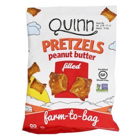 Pepitas enchidas sem glúten da manteiga de amendoim dos pretzeis - 7 oz. Quinn Snacks