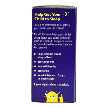 Kids Melatonin Fast Dissolve Sleep Suporte Morango 1 mg . - 40 Tablets Natrol - Image 4