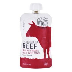 Comida para Bebés 6 + Meses de Carne de Frango com Couve Orgânica e Batata Doce - 3.5 oz. Serenity Kids