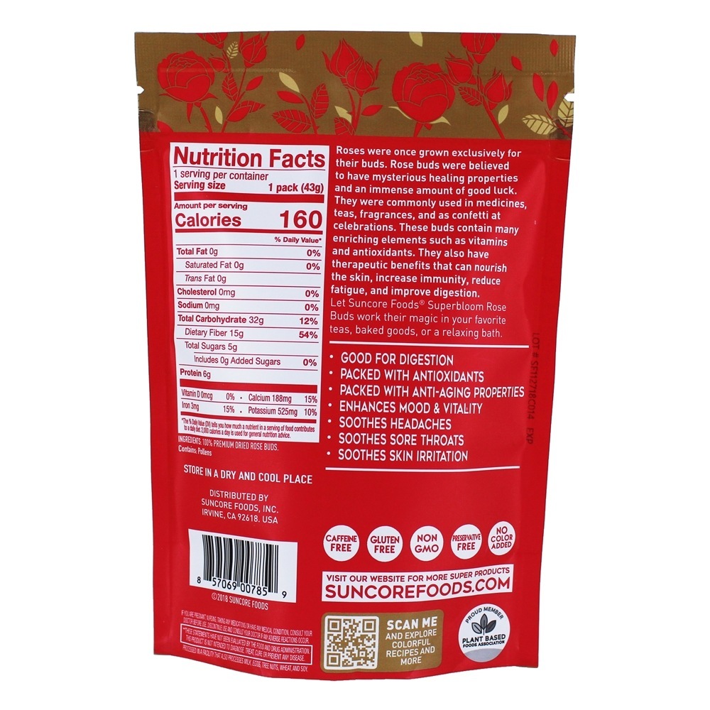 Superbloom Rose Buds Superfood - 1.5 oz. Suncore Foods - Imagem 2