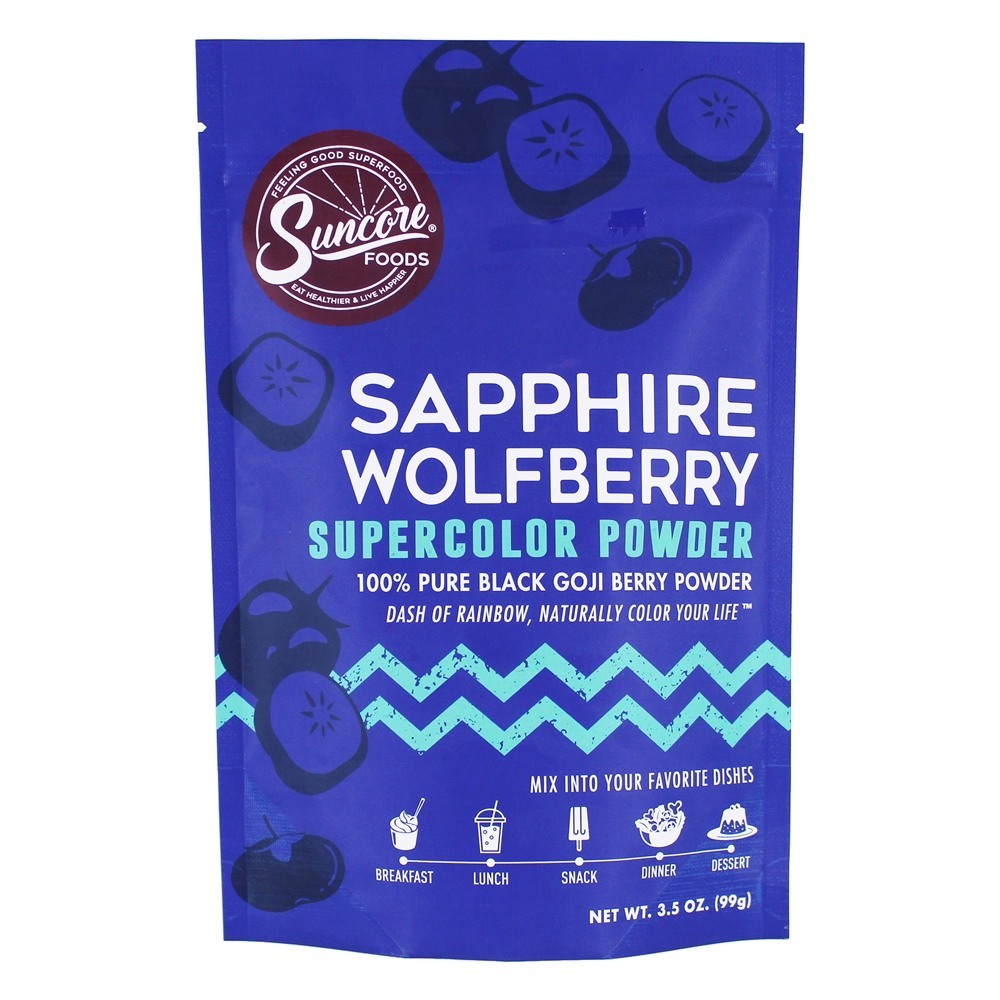 Supercolor Superfood em pó Sapphire Wolfberry - 3.5 oz. Suncore Foods