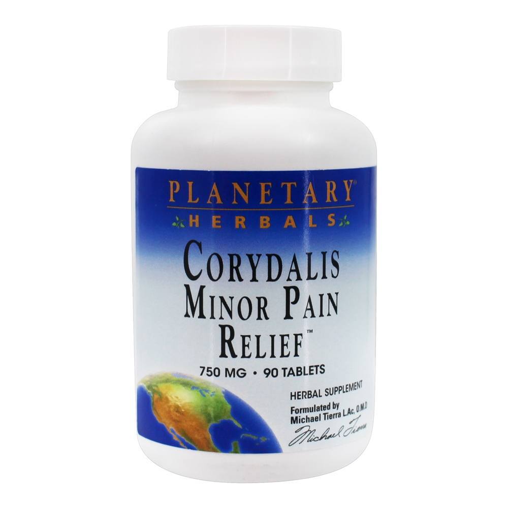 Fórmula Menor de Alívio da Dor do Corydalis 750 mg . - 90 Tablets Planetary Herbals