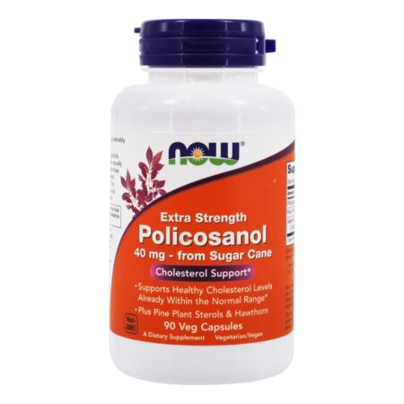 Suporte para Colesterol de Força Extra Policosanol - 90 Cápsula (s) vegetal (s) NOW Foods