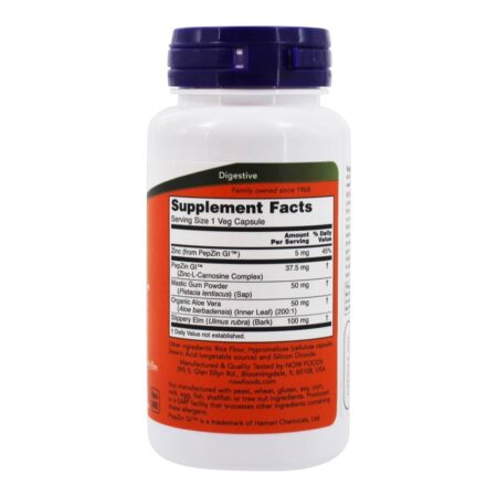 Gastro Comfort com PepZin GI Digestivo Health Support - Cápsulas NOW Foods 60 NOW Foods - Image 2