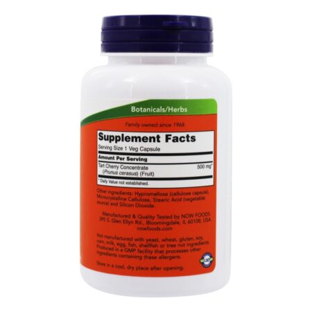 Tart Cherry Herbal Supplement 500 mg . - 90 Cápsula (s) vegetal (s) NOW Foods - Image 2