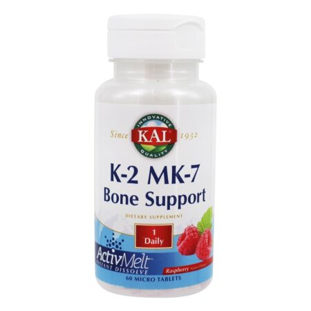 Vitamina K2 MK-7 Suporte ósseo Fórmula Framboesa 100 mcg. - 60 Micro Tablets Kal