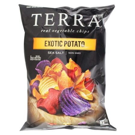 Chips de vegetais reais sal marinho de batata exótica - 5.5 oz. Terra