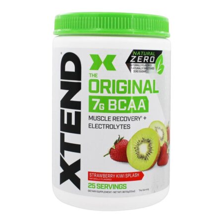 Xtend Natural Zero A Recuperação Muscular Original de BCAA e Eletrólitos em Pó Kiwi de Morango Splash - 13 oz. Scivation