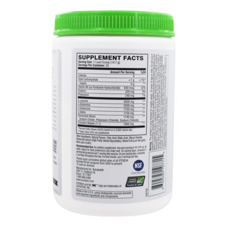 Xtend Natural Zero A Recuperação Muscular Original de BCAA e Eletrólitos em Pó Kiwi de Morango Splash - 13 oz. Scivation - Image 2