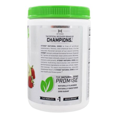 Xtend Natural Zero A Recuperação Muscular Original de BCAA e Eletrólitos em Pó Kiwi de Morango Splash - 13 oz. Scivation - Image 3