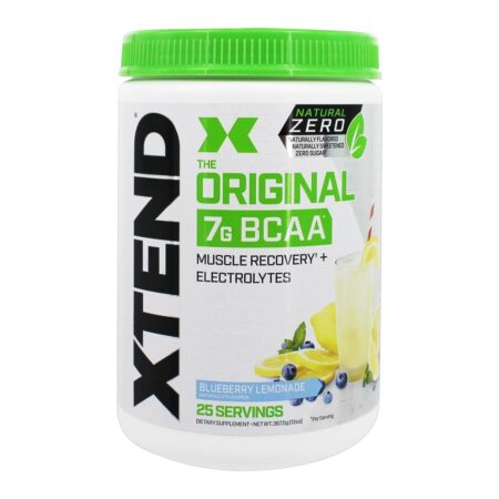 Xtend Natural Zero A recuperação original do músculo BCAA e eletrólitos em pó de mirtilo limonada - 13 oz. Scivation