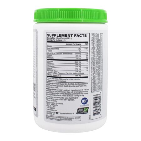 Xtend Natural Zero A recuperação original do músculo BCAA e eletrólitos em pó de mirtilo limonada - 13 oz. Scivation - Image 2