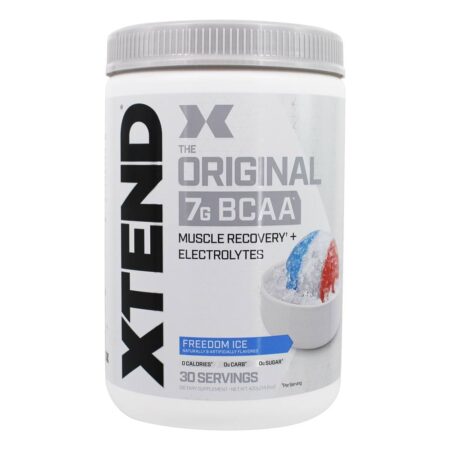 Xtend The Original BCAA Muscle Recovery + Eletrólitos em Pó 30 Porções de Gelo da Liberdade - 14.8 oz. Scivation