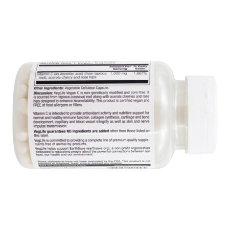 Fonte de raiz de tapioca vegana com vitamina C 1000 mg . - Cápsulas Vegan 90 VegLife - Imagem 3