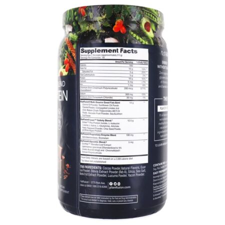 Planta completa Keto Blend 1: 1 Gorduras + Proteína em Pó Rico Chocolate - 20 oz. PlantFusion - Image 2