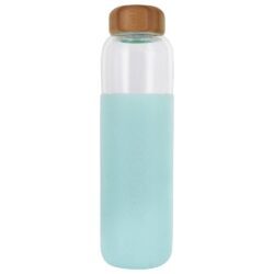 V.2 Garrafa de Água de Vidro com Luva Protetora Easy Grip Mint - 17 oz. Soma