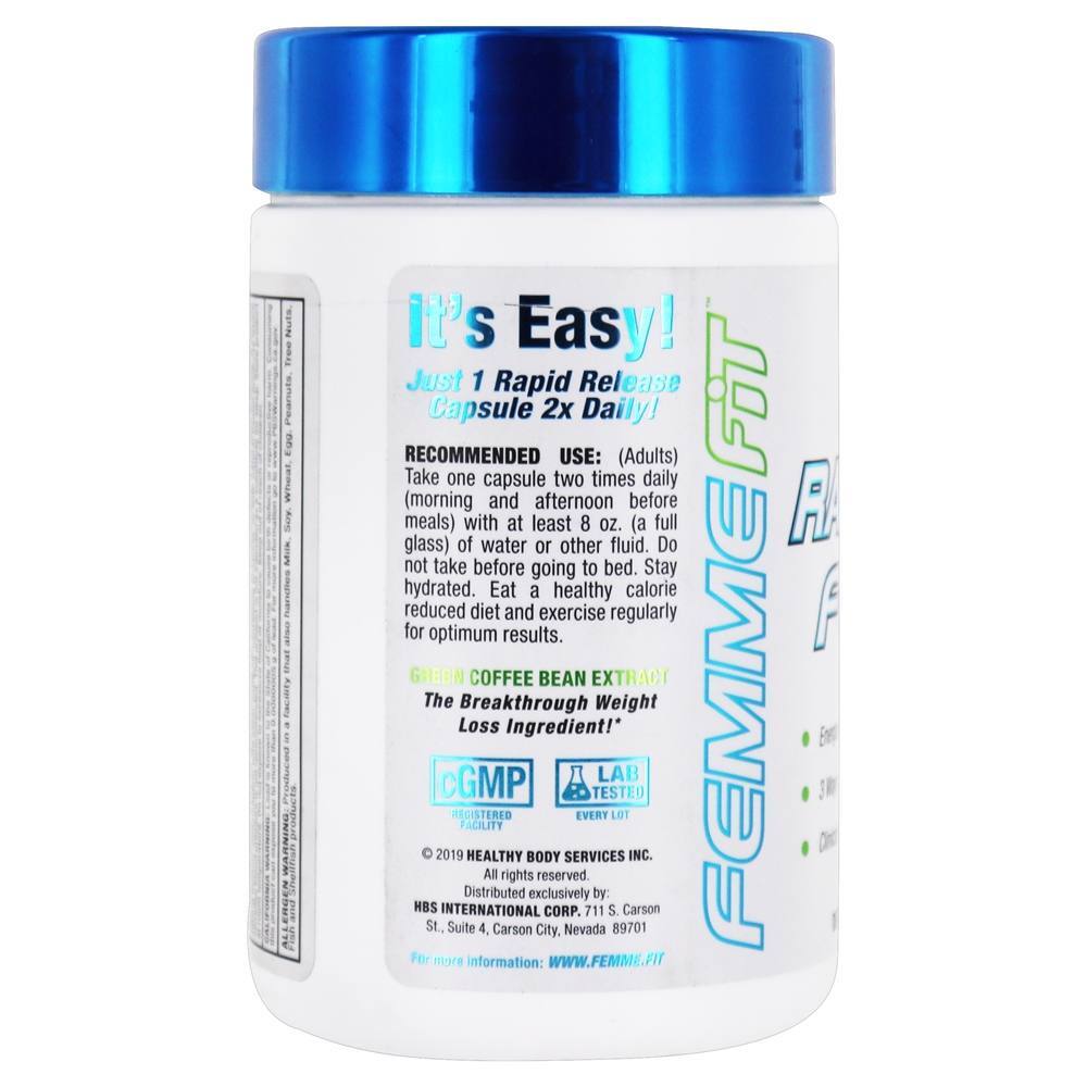 FemmeFit Rapidcuts Femme Fórmula contra perda de peso - Cápsulas 60 AllMax Nutrition - Imagem 4