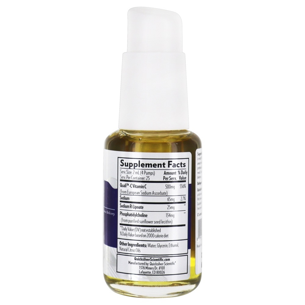 Vitamina C Lipossomal com Spray de Ácido R-Lipoico - 1.7 fl. oz. Quicksilver Scientific - Imagem 2