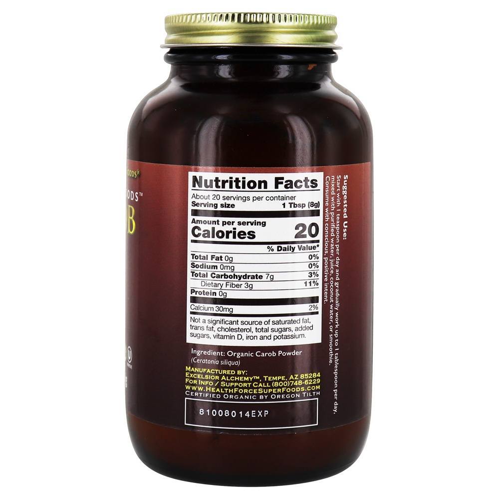 Integridade Alimentos Alfarroba Em Pó - 160 Gramas HealthForce Superfoods - Imagem 2