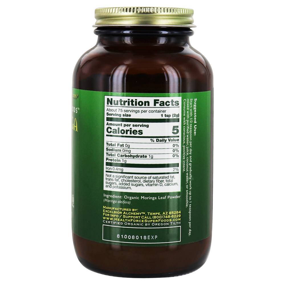 Integridade Alimentos Moringa Em Pó - 150 Gramas HealthForce Superfoods - Imagem 2