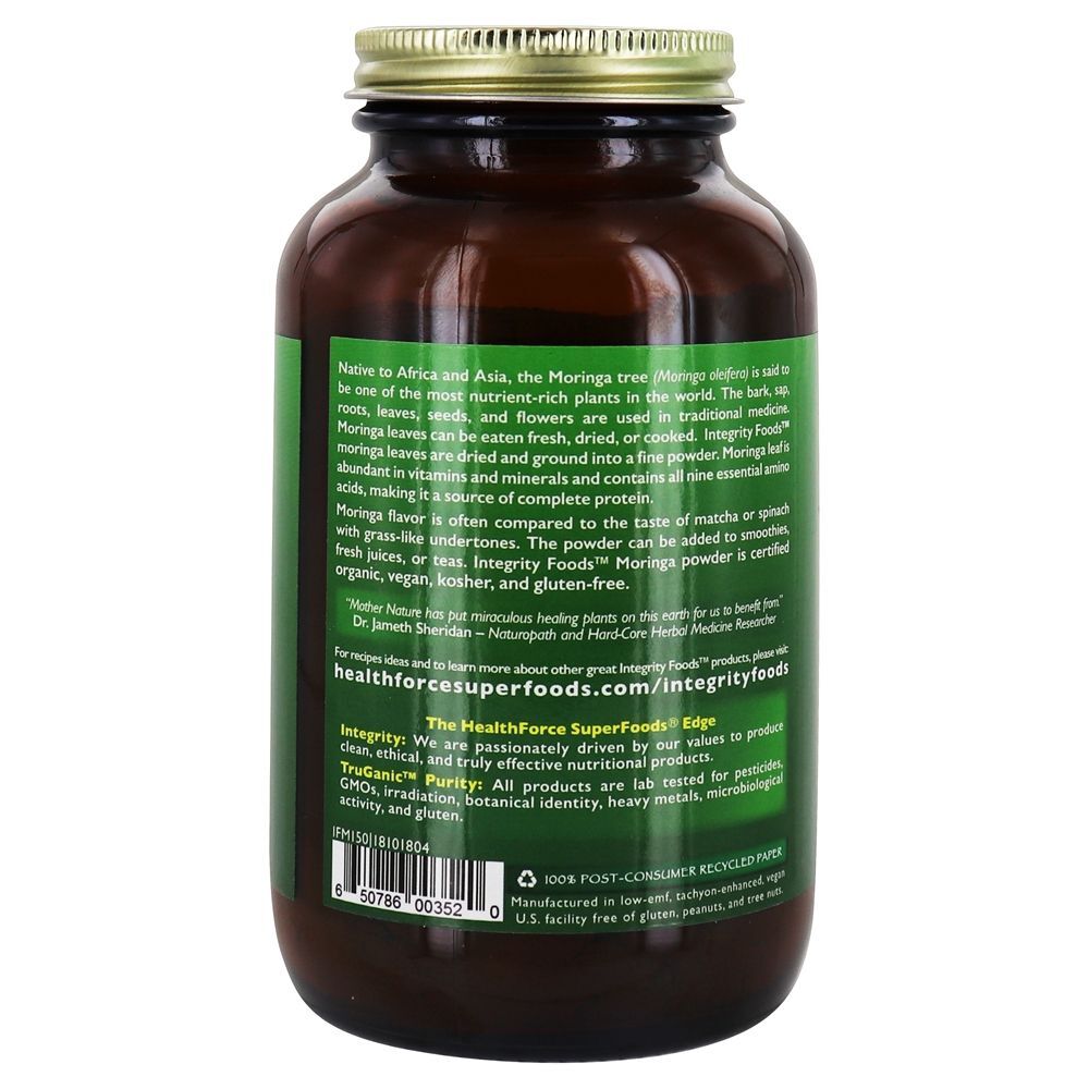 Integridade Alimentos Moringa Em Pó - 150 Gramas HealthForce Superfoods - Imagem 3