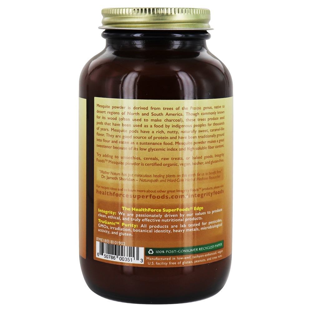 Integridade Alimentos Mesquite Em Pó - 180 Gramas HealthForce Superfoods - Imagem 3