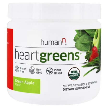 HeartGreens Organic Superfood Pó Verde Maçã - 5.29 oz. HumanN