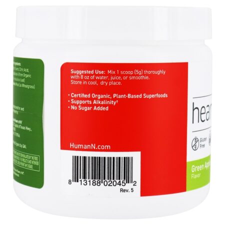 HeartGreens Organic Superfood Pó Verde Maçã - 5.29 oz. HumanN - Image 4