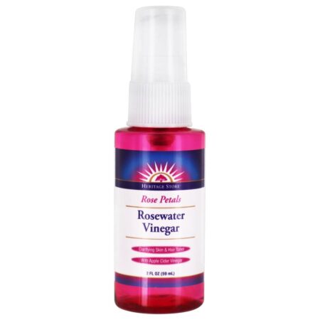 Vinagre de Rosewater Clarifying Skin & Toner para cabelo - 2 fl. oz. Heritage