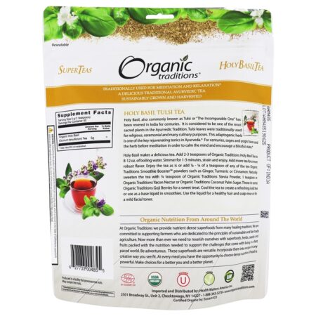 Chá Basil Santo Tulsi - 7 oz. Organic Traditions - Image 2