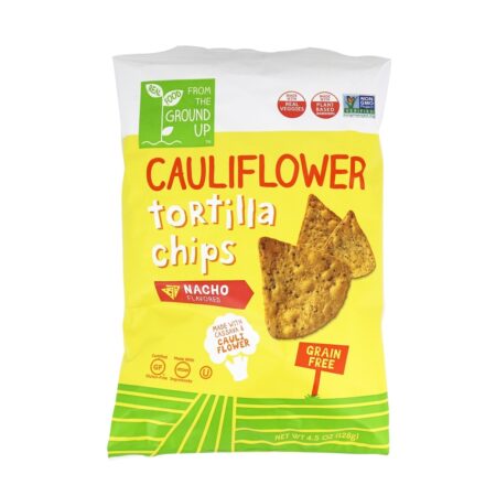 Tortilha de couve-flor Chips Nacho - 4.5 oz. From the Ground Up - Image 2