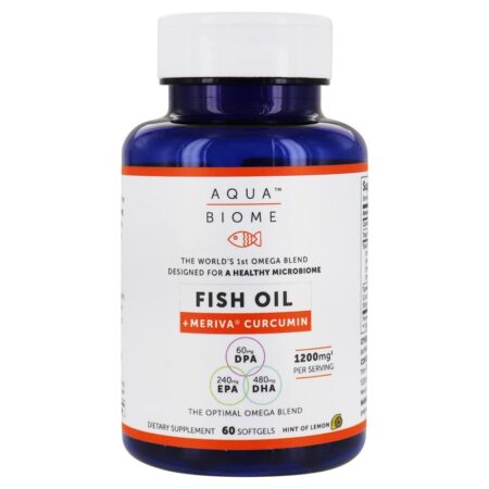 Óleo de Peixe + Meriva Curcumina Limão 1200 mg . - 60 Softgels Aqua Biome - Image 2