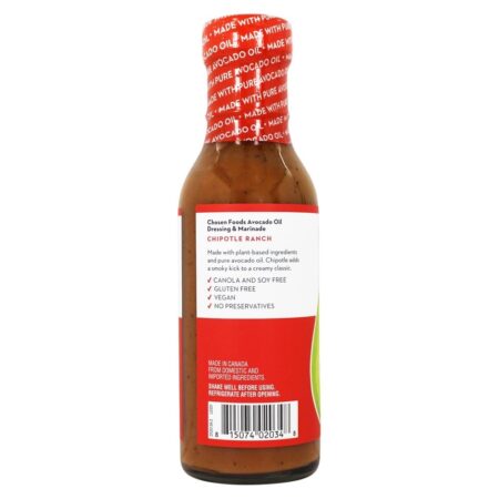 Pure Molho de Óleo de Abacate & Marinade Chipotle Ranch - 12 fl. oz. Chosen Foods - Image 3