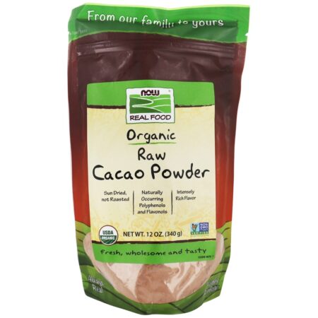 Pó De Cacau Cru Orgânico - 12 oz. NOW Foods