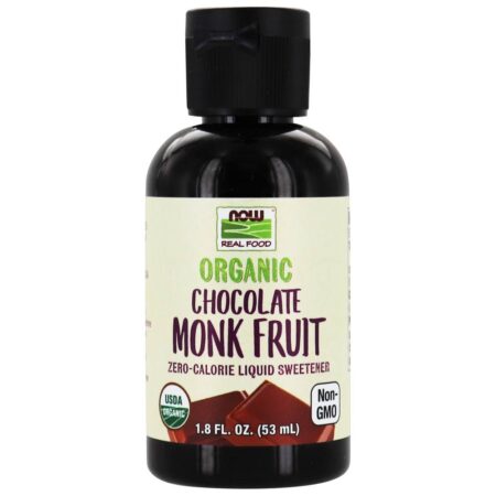 Adoçante Líquido com Fruta Zero Calorie Organic Chocolate - 1.8 fl. oz. NOW Foods