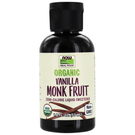 Adoçante de frutas orgânicas monge de frutas zero caloria baunilha - 1.8 fl. oz. NOW Foods