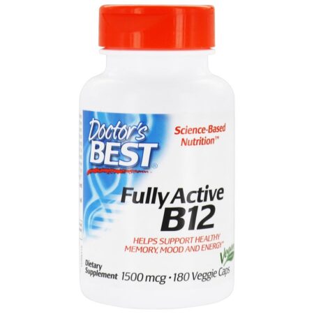 Vitamina B12 totalmente ativa 1500 mcg. - Cápsulas vegetarianas 180 Doctor's Best