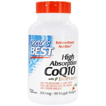 CoQ10 de Alta Absorção Com BioPerine 300 mg. - 90 Cápsulas Vegetarianas Doctor's Best