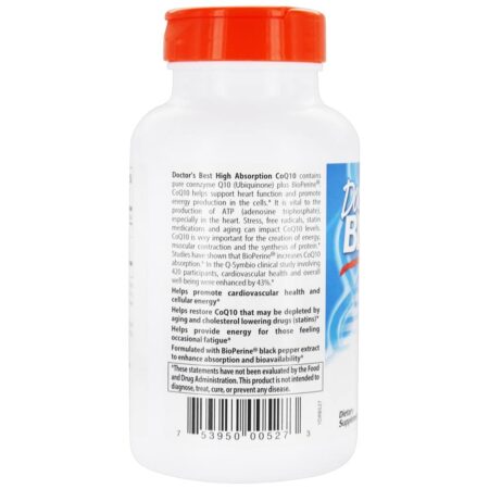 CoQ10 de Alta Absorção Com BioPerine 300 mg. - 90 Cápsulas Vegetarianas Doctor's Best - Image 3